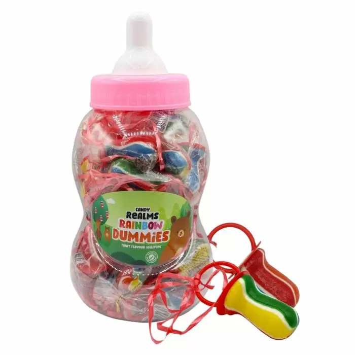 Rainbow Candy Sugar Dummy Lolly Candy Realms 60g